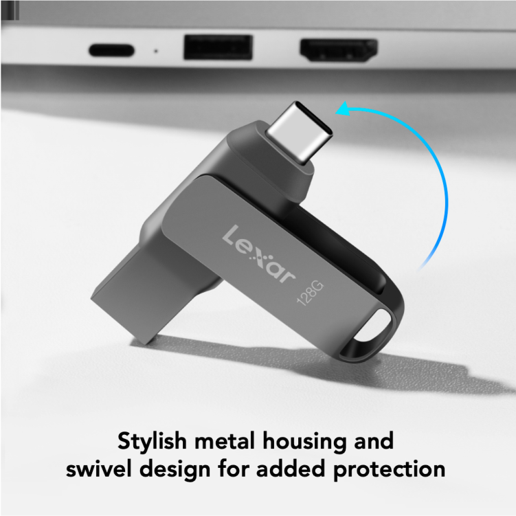  Lexar 128GB JumpDrive Dual Drive D400 USB 3.2 Flash Drive
